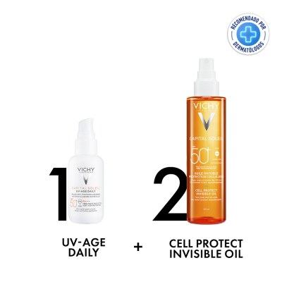 Vichy Protector x 40 ml UV-AGE + Protect Aceite Invisible FPS50 x 200 ml