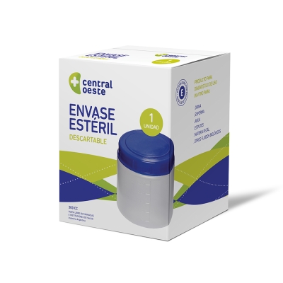 Envase Esteril Central Oeste Descartable x300cc
