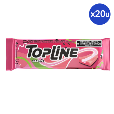 Combo Topline Chicle Tableta Sandia/Menta x20 Unidades