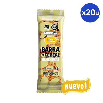 Combo Lulemuu Barra Cereal Almendra xx30gr x20 Unidades