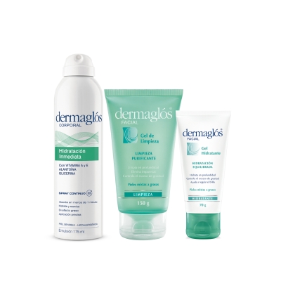 Kit Rutina Completa Dermaglós Hidratante Piel Mixta a Grasa