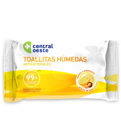 Toallas Humedas Antibacteriale Central Oeste Maracuya x15U