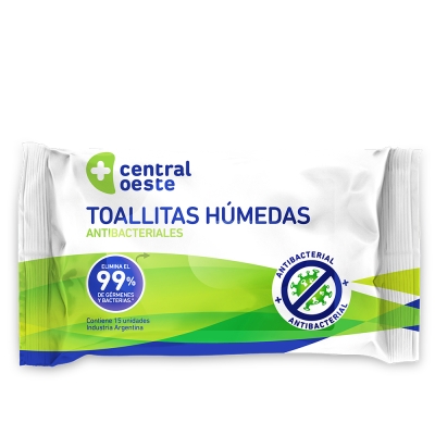 Toallas Humedas Antibacteriale Central Oeste Cross Clasicas x15U